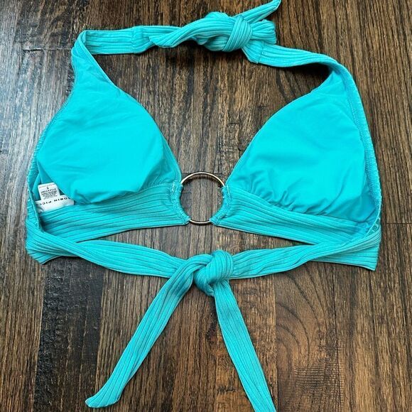 Robin Piccone yasmine halter bikini top - aqua teal - Picture 5 of 6